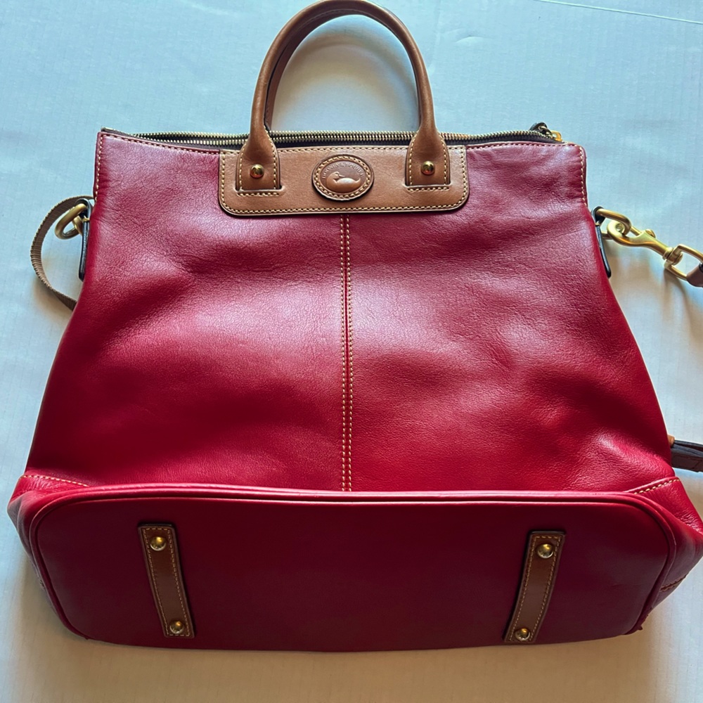 Dooney & Bourke Soft Leather Satchel Tote - Red